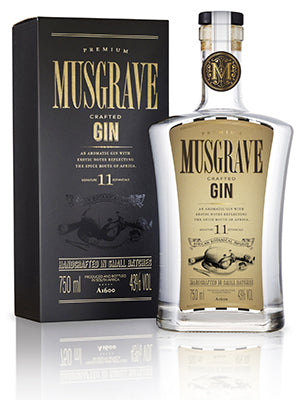 Cape Town.South Africa. Musgrave 11 Premium is no ordinary gin and its top notes of aromatic Cardamom, African Ginger (Whitei Mondei) and Grains of Paradise are reminiscent of the perfume of spice markets